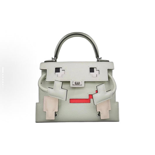 Jay Doll Bag-White, orange and green