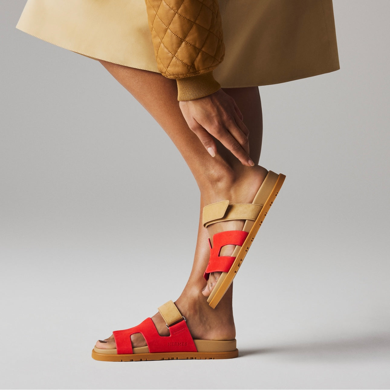 Jay Chypre sandals - Pomegranate red/beige